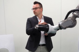Björn Speckman of Fraunhofer IFAM explains the new painting robot