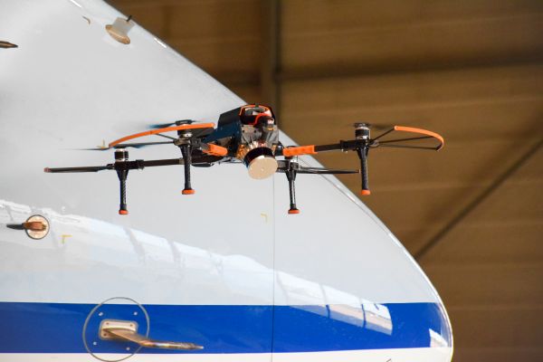 Drone mainatance of aircraft coating